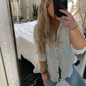 Classic striped button down